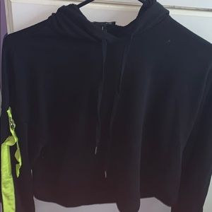 crop sweater black/yellow